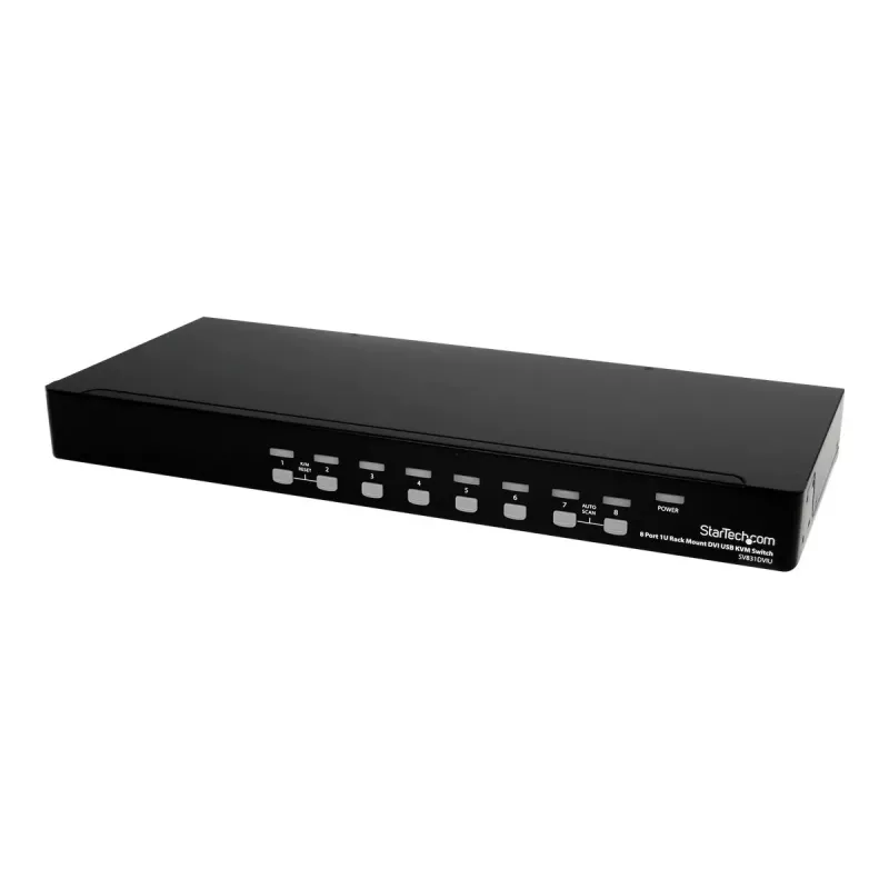 StarTech.com 8 Port 1U DVI USB KVM Switch - Switch DVI-I / USB-B de 8 puertos para montaje en rack