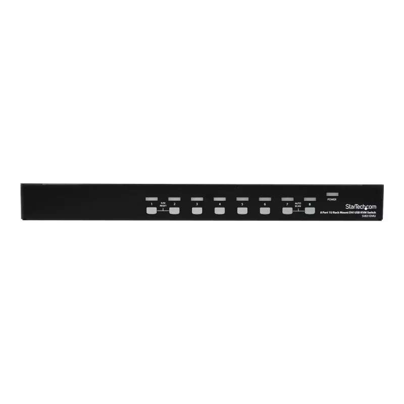 StarTech.com 8 Port 1U DVI USB KVM Switch - Switch DVI-I / USB-B de 8 puertos para montaje en rack