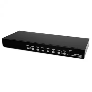 StarTech.com 8 Port 1U DVI USB KVM Switch - Switch DVI-I / USB-B de 8 puertos para montaje en rack