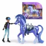 Spin Master Unicorn Academy - Set de unicornio Rory y Storm con crin y cola de verdad y cepillo