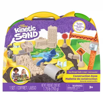 SPINMASTER Kinetic Sand - Maletín Deluxe Obra de construcción