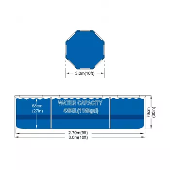 Avenli piscina redonda con estructura 305x76 cm set con bomba de filtrado