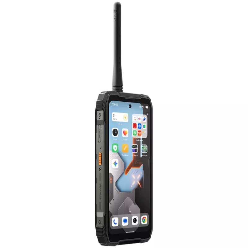 Blackview XPLORE 1 walkie-talkie 22 km teléfono resistente 5G 6,78 inch FHD 2460x1080 120Hz + 2,01 inch 296x240 12+256 GB MTK Dimensity 7050 Octa-Core 2,4 GHz cámara 50+64+20 MP visión nocturna 20000 mAh NFC Gorilla Glass 5 Android 15 MIL-STD negro
