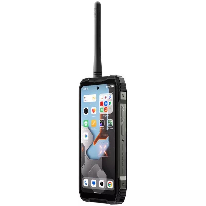 Blackview XPLORE 1 walkie-talkie 22 km teléfono resistente 5G 6,78 inch FHD 2460x1080 120Hz + 2,01 inch 296x240 12+256 GB MTK Dimensity 7050 Octa-Core 2,4 GHz cámara 50+64+20 MP visión nocturna 20000 mAh NFC Gorilla Glass 5 Android 15 MIL-STD negro