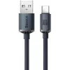 Baseus Crystal Shine Cable USB-A a USB-C 1,2m 100W 6A QC 3.0 Nylon Trenzado Negro