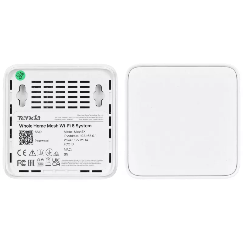 Tenda EX3 (pack de 2) Sistema Mesh Wi-Fi 6 Dual Band AX1500 Blanco