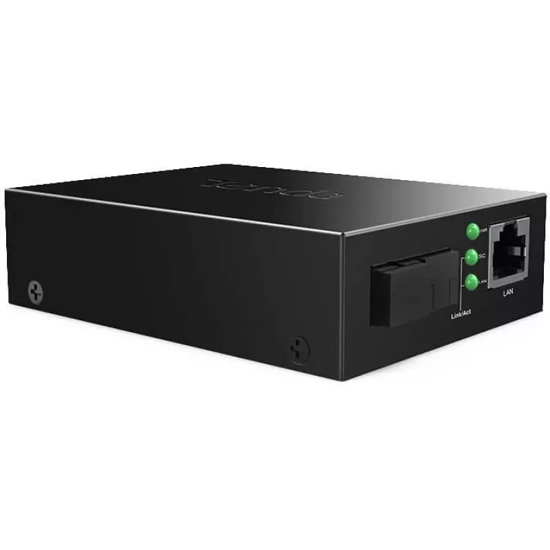 Tenda TFC300A Convertidor de Medios Ethernet a Fibra Óptica SC Monomodo 20 km