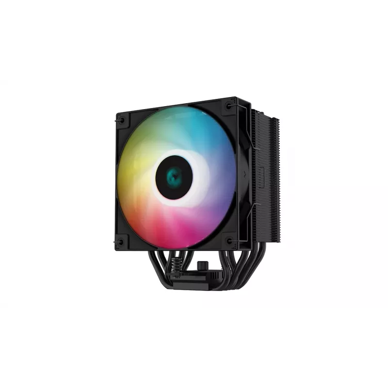 Deepcool AG500 BK ARGB Disipador CPU Single Tower, Negro, Ventilador PWM 120mm, 5 Heatpipes, Intel/AMD