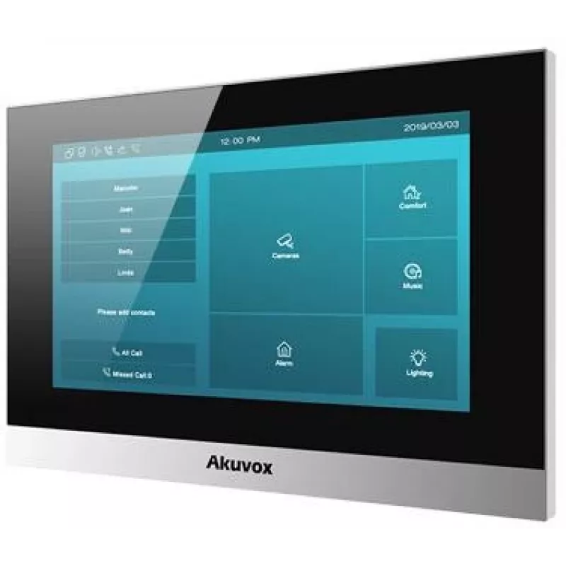 Akuvox C313W Plata Monitor Videoportero con Pantalla Táctil de 7 Pulgadas
