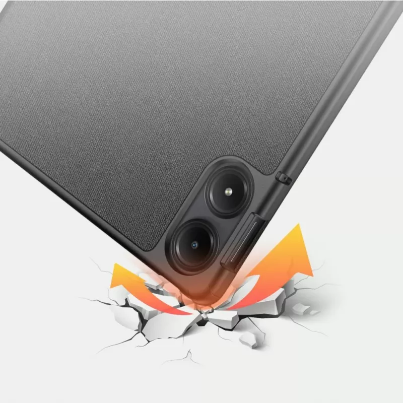 Dux Ducis Domo Funda con Tapa y Smart Sleep para Xiaomi Redmi Pad Pro (4G/5G)/Poco Pad 12.1 - Negro