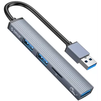 ORICO Hub USB 3.0 de 4 Puertos USB-A, 5Gbps, Negro