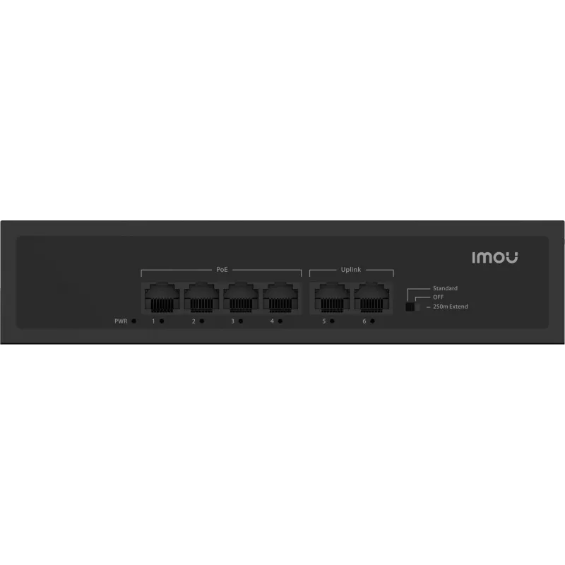 Imou SF106P Switch PoE+ de 6 Puertos (4x PoE, 2x Uplink, 60W Budget)
