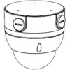 Dahua PFA136 Soporte de montaje con caja de conexiones para cámaras tipo domo, blanco, IP66