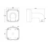 DAHUA PFB302S-V2 Soporte de pared para cámaras tipo domo PTZ, blanco, aleación de aluminio