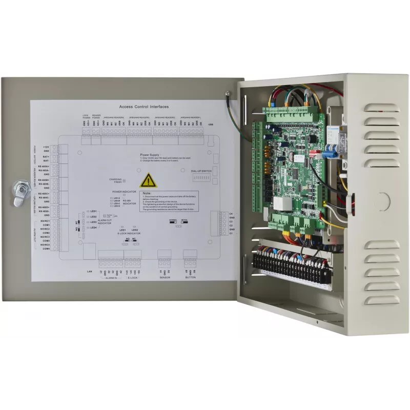 Hikvision DS-K2602T Controlador de acceso, 2 puertas, TCP/IP, RS-485, Wiegand