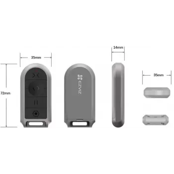 EZVIZ HGT2-R100-S Mando a distancia para motores de puerta, dos canales