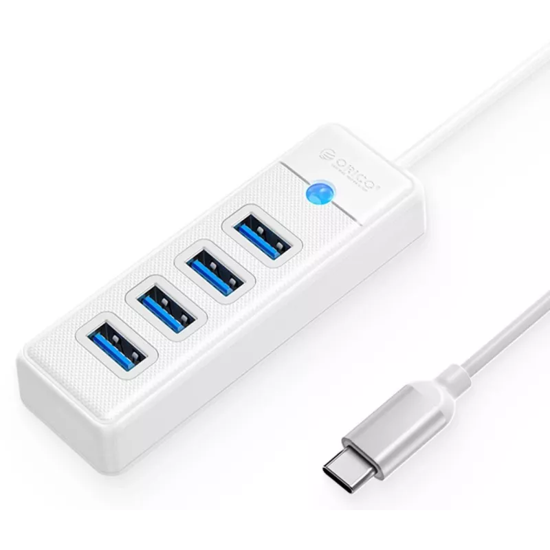 ORICO PW4U-C3-015-WH-EP hub USB-C 4x USB-A 3.2 Gen 1 blanco