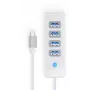 ORICO PW4U-C3-015-WH-EP hub USB-C 4x USB-A 3.2 Gen 1 blanco