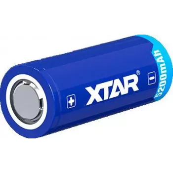 XTAR 26650 batería Li-Ion protegida 3,7 V 5200 mAh (Button Top)
