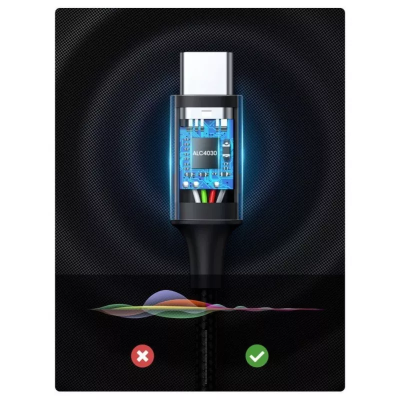 UGREEN cable de audio estéreo AUX minijack 3,5mm a USB Type-C 1m negro (CM450 20192)
