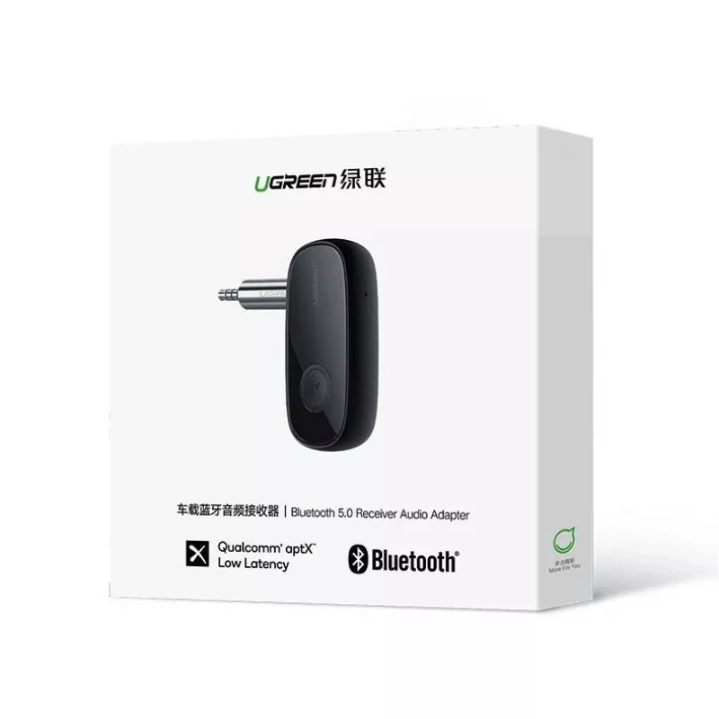 UGREEN receptor de audio Bluetooth 5.0 AUX aptX, aptX LL minijack negro (70304)