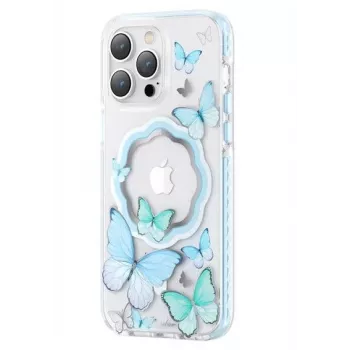 Kingxbar funda magnética MagSafe Butterfly Series para Apple iPhone 14 Pro Max azul