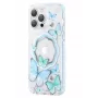 Kingxbar funda magnética MagSafe Butterfly Series para Apple iPhone 14 Pro Max azul