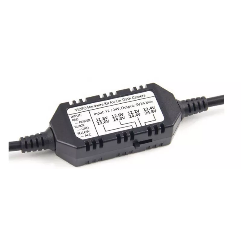 VIOFO HK3 Kit de Cableado Mini USB 5V/2A Adaptador de Alimentación para Dash Cam