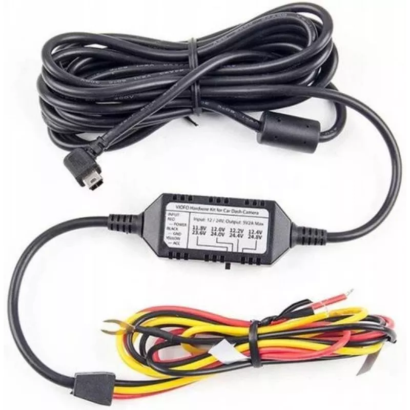 VIOFO HK3 Kit de Cableado Mini USB 5V/2A Adaptador de Alimentación para Dash Cam
