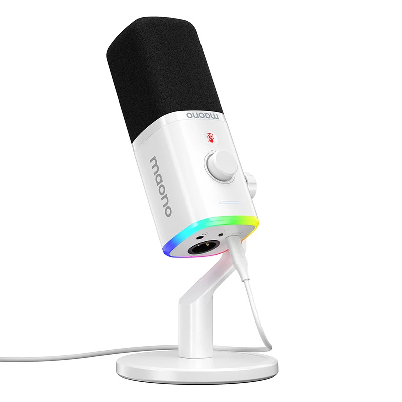 MAONO PD100X Micrófono Dinámico (Blanco) - USB-C y XLR