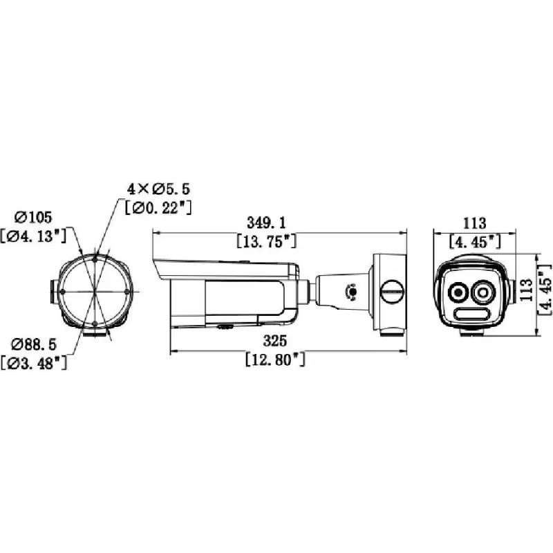 Hikvision HM-TD2628T-7/G1/T3A Cámara IP Bullet Bi-espectral Térmica y Óptica