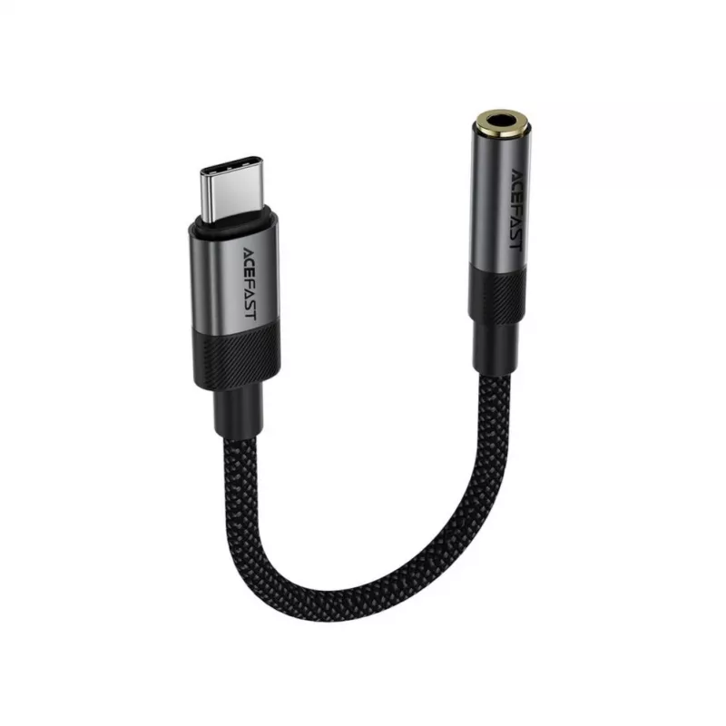 Acefast Adaptador de Audio USB-C a 3,5 mm J12 Negro