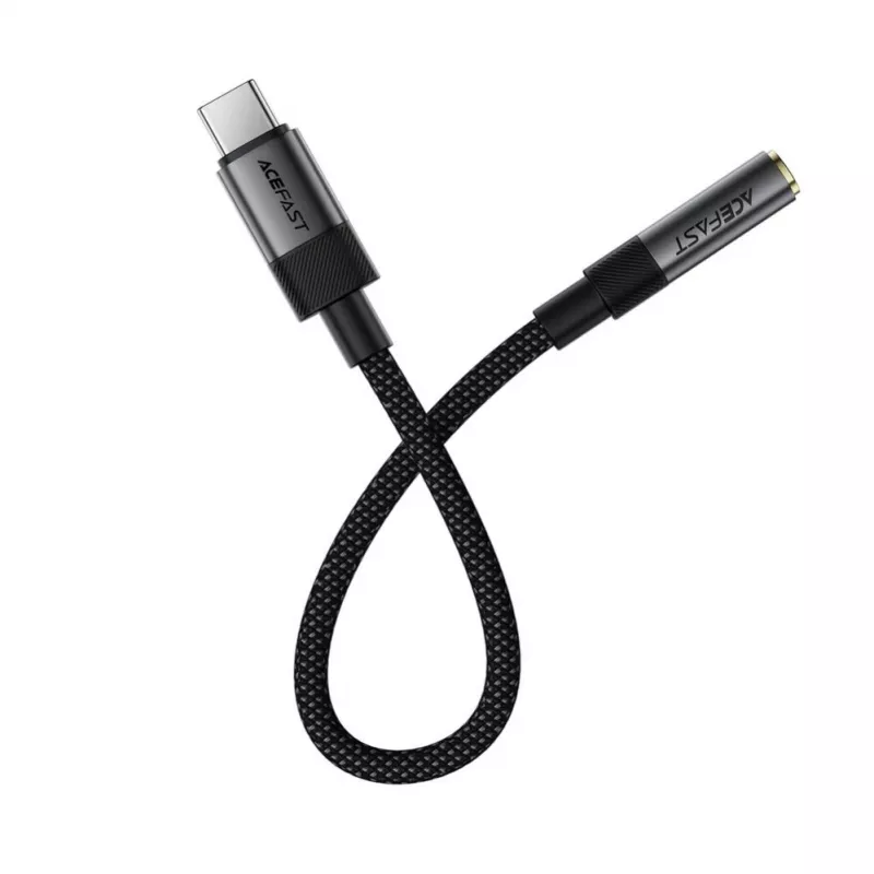 Acefast Adaptador de Audio USB-C a 3,5 mm J12 Negro