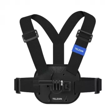 TELESIN Soporte de pecho para cámaras de acción Insta360 GoPro SJCAM DJI Xiaomi - Negro