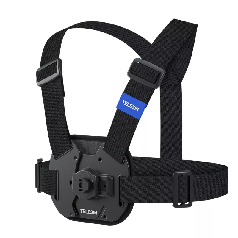TELESIN Soporte de pecho para cámaras de acción Insta360 GoPro SJCAM DJI Xiaomi - Negro