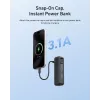 TELESIN Empuñadura de batería power bank 5000mAh para DJI Osmo Pocket 3 / 4, USB-C, Negro