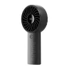 JISULIFE Ventilador de mano 4 Negro - Mini ventilador portátil USB recargable con 3 velocidades y diseño plegable