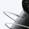 JISULIFE Ventilador de mano 4 Negro - Mini ventilador portátil USB recargable con 3 velocidades y diseño plegable