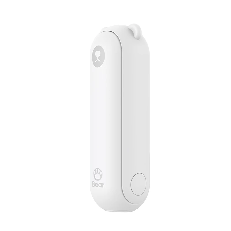 JISULIFE Ventilador de mano 8 Blanco portátil USB con power bank 2000mAh y linterna