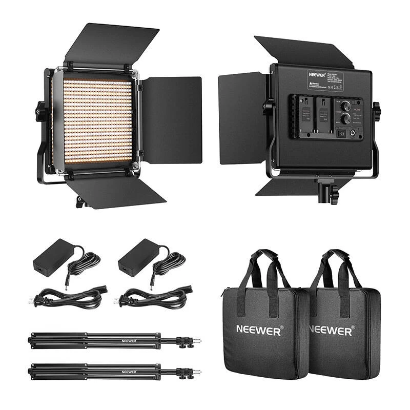 Kit de luz LED vídeo NEEWER 660 Bi-Color (2 lámparas, 40W, 3200-5600K)