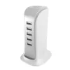 Cargador USB Dudao 5x con cable de red EU integrado blanco (A5EU)