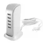 Cargador USB Dudao 5x con cable de red EU integrado blanco (A5EU)