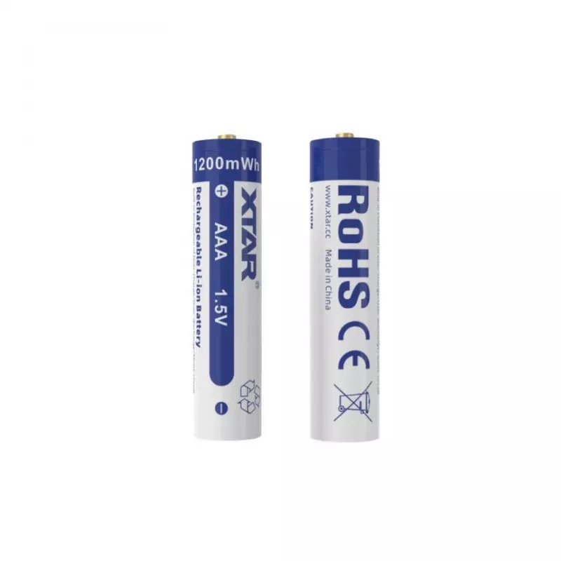XTAR pila de litio recargable AAA 1,5 V 750 mAh (pack de 4) con protección