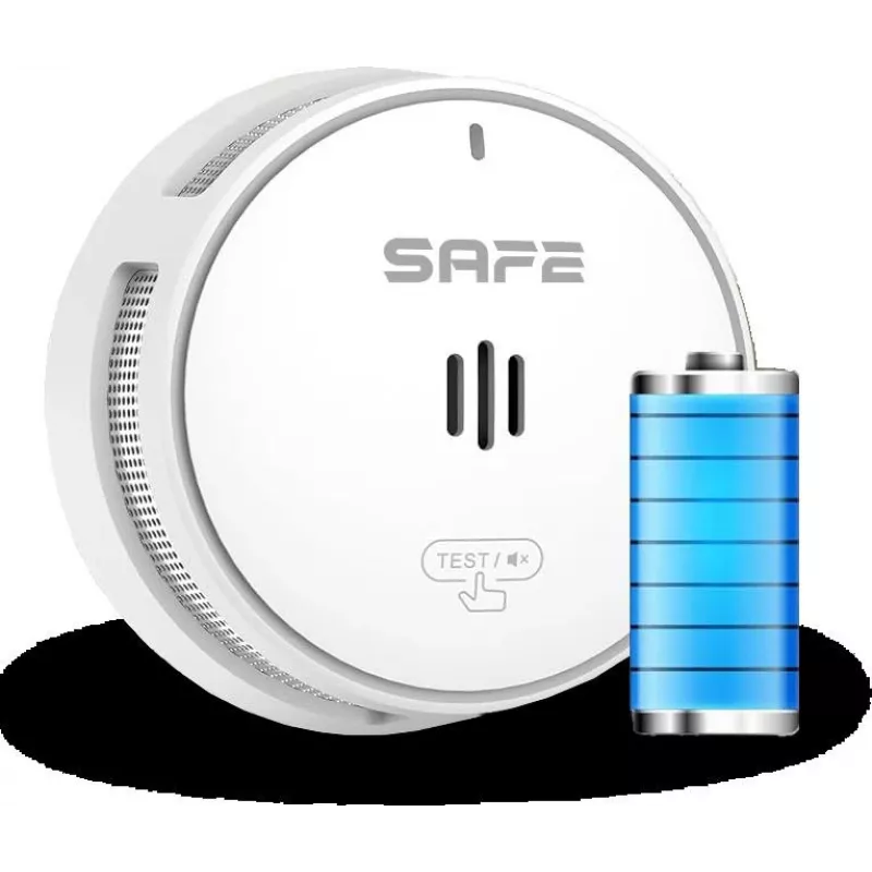 SAFE 10Y30-PRO detector de humo fotoeléctrico con pila de 10 años, blanco
