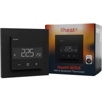 HEATIT WiFi6 Black Matt Termostato Wi-Fi 3600W 16A