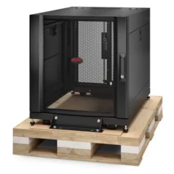 Carcasa de rack de servidor APC NetShelter SX 12U 600mm x 900mm con paneles laterales negra embalaje Shock