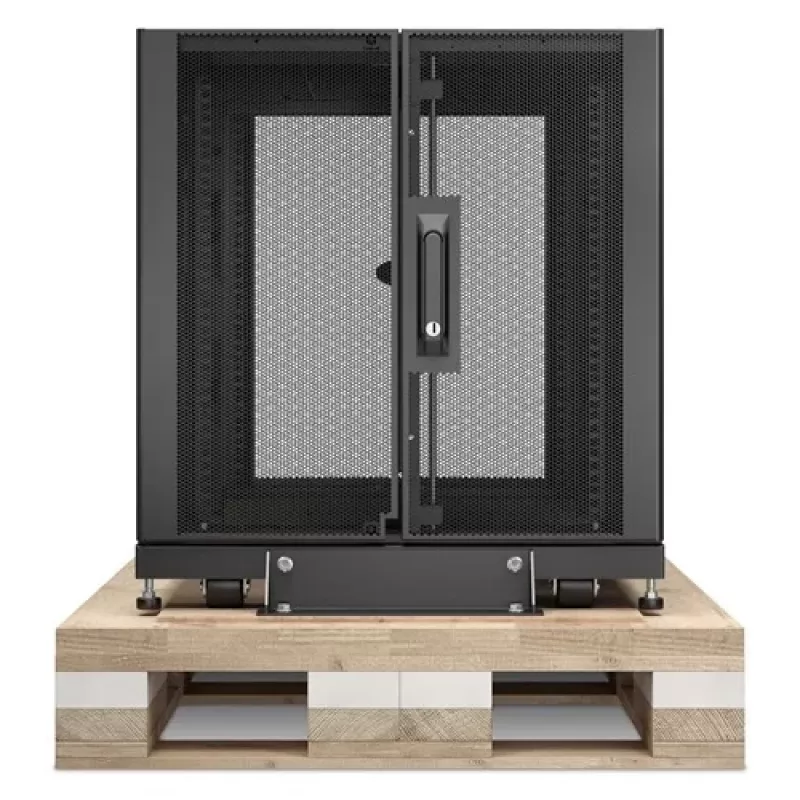 Carcasa de rack de servidor APC NetShelter SX 12U 600mm x 900mm con paneles laterales negra embalaje Shock