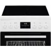 AEG CCB56491BW Cocina eléctrica independiente con placa vitrocerámica, horno de convección de 73L y horno convencional de 39L, blanco