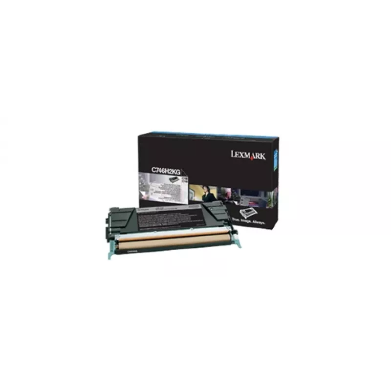 Lexmark Cartucho de tóner negro original de alto rendimiento (C746H2KG)