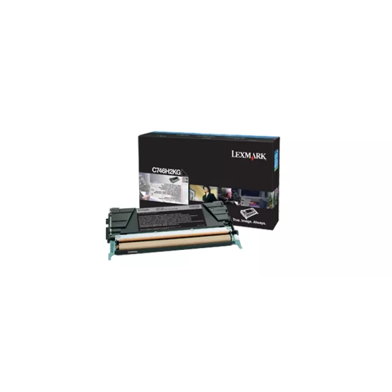 Lexmark Cartucho de tóner negro original de alto rendimiento (C746H2KG)